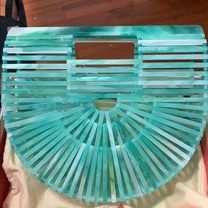 Cult Gaia acrylic ark mini green bag